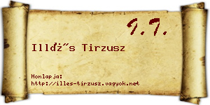 Illés Tirzusz névjegykártya